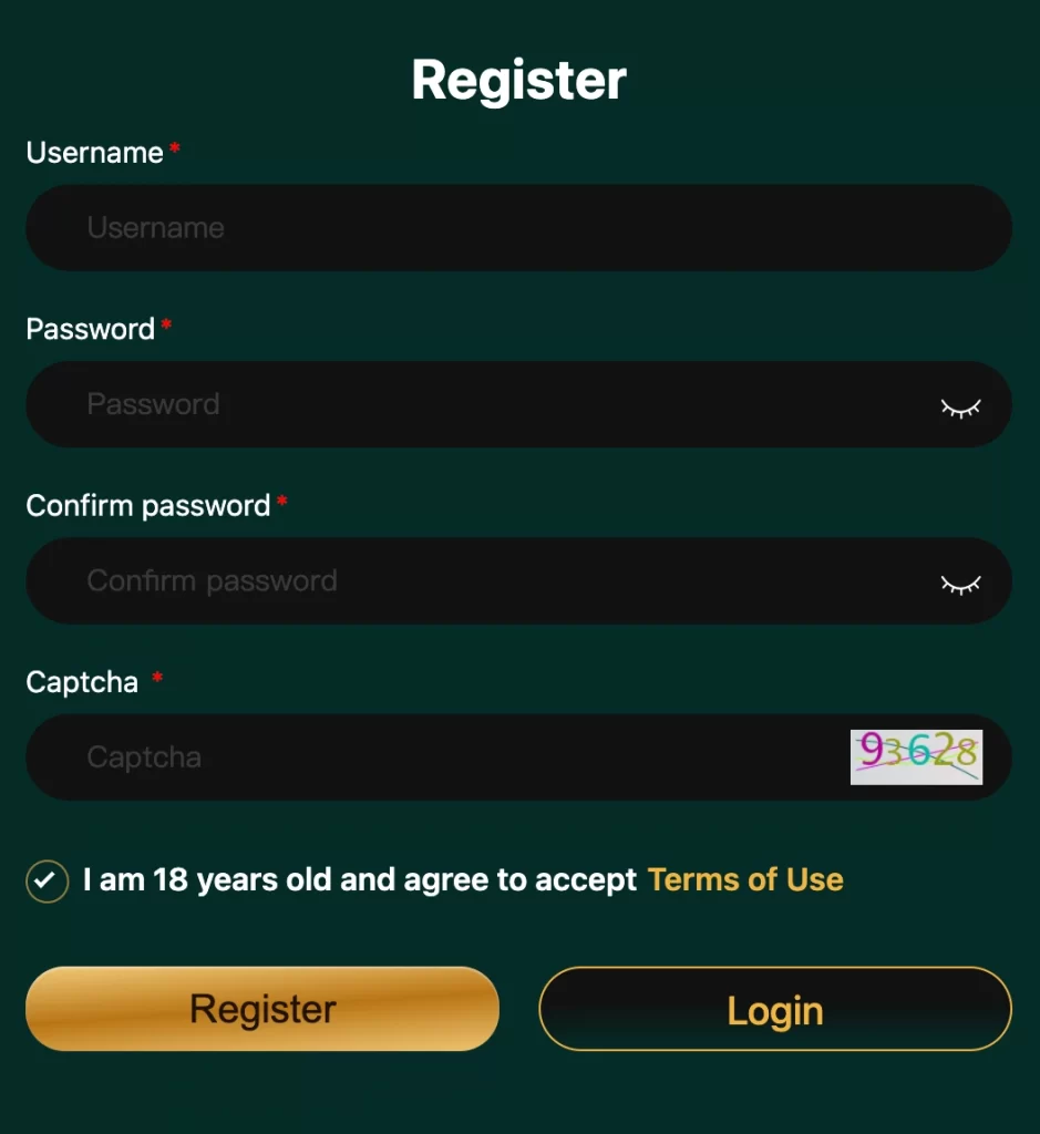 SEVENBET casino registration page for online casino login